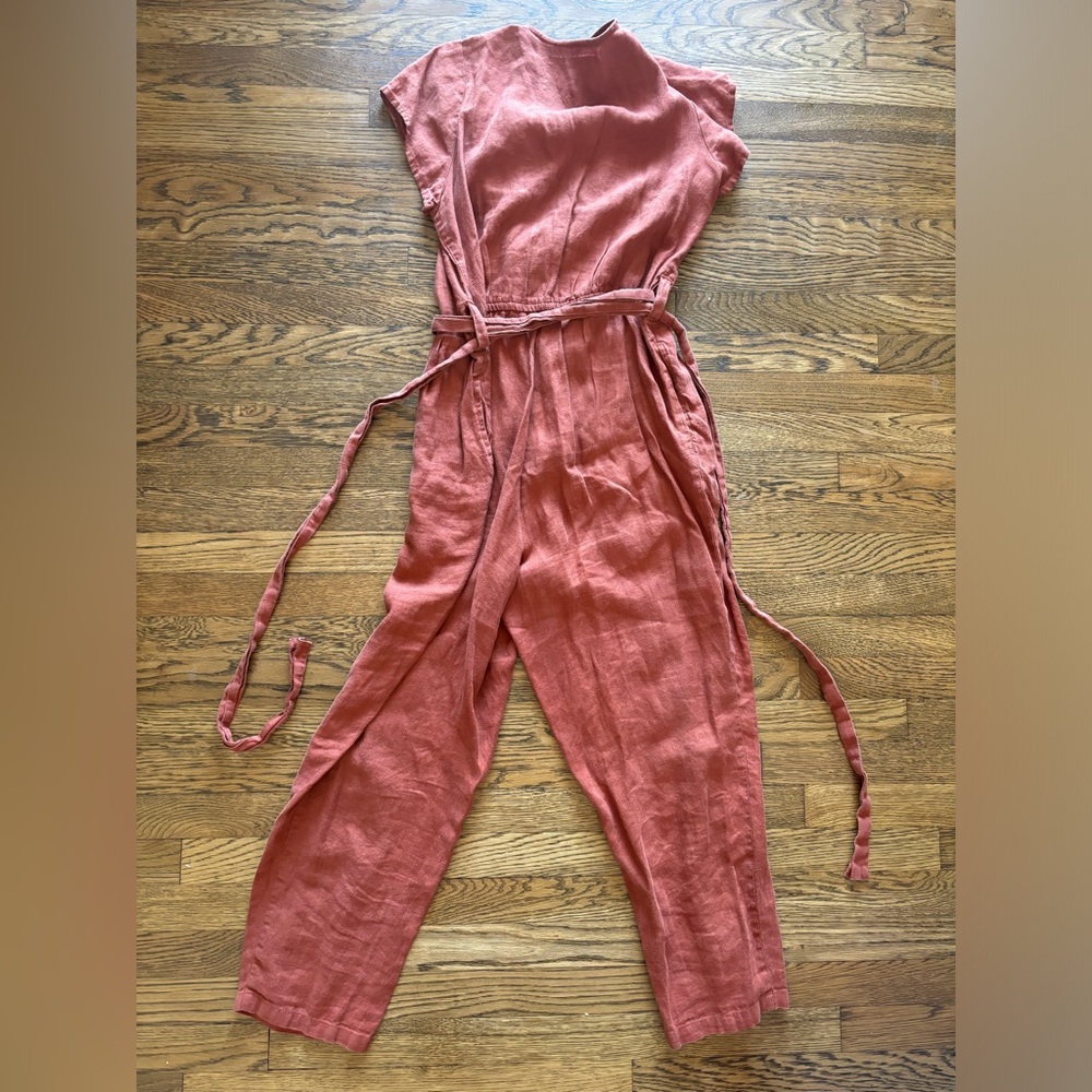 NotPerfectLinen wrap jumpsuit - Picture 3 of 6